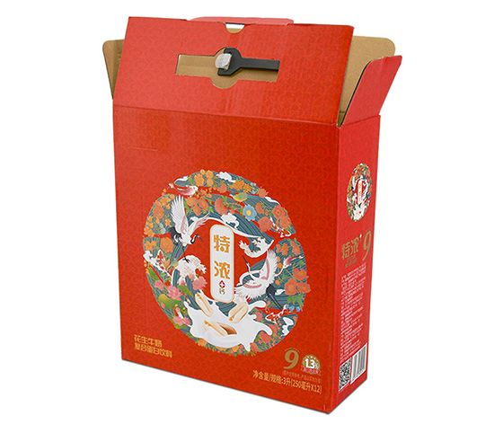 牛奶紙（zhǐ）箱包裝盒 彩色牛奶外包裝彩盒